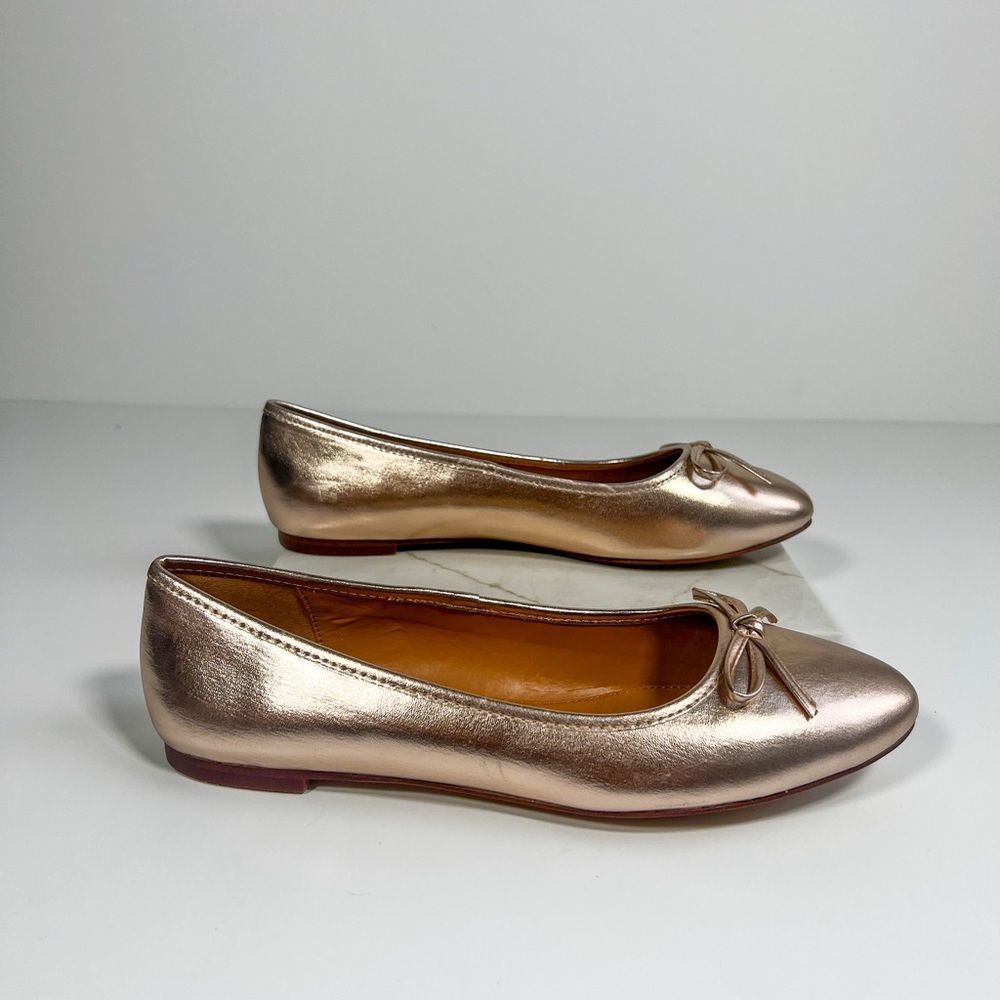 J. Crew Metallic Gold Ballet Flats